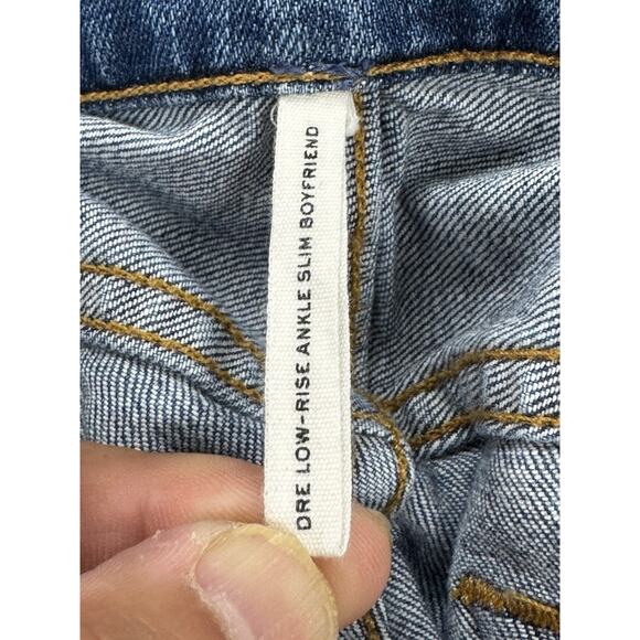 Rag & Bone Dark Wash Low-Rise Slim Boyfriend Blue Denim Jeans 29 Hippie Retro - Picture 5 of 8